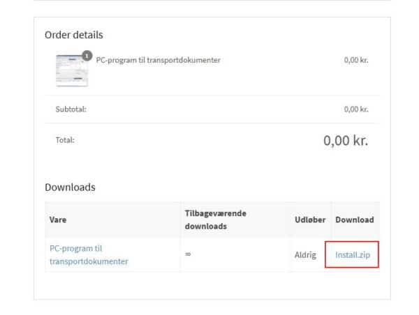 PC-program til transportdokumenter - Billede 2