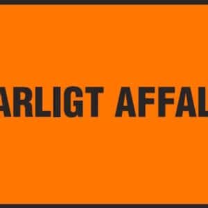 Orange etiket FARLIGT AFFALD (250 stk.)