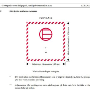ADR krav undtaget mængde