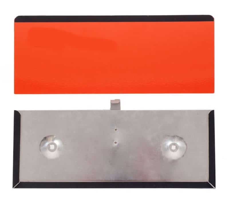 ADR skilt fast, lille (12x30 cm) m. holder