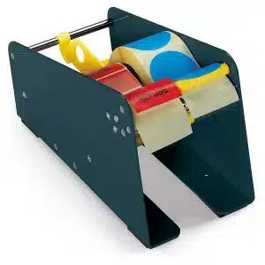 label-dispenser-120mm-1-deler Manuel etiketdispenser i stål 230×120×135 mm til hurtig mærkning og etikethåndtering