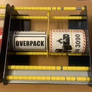 Manuel etiketdispenser i stål 230×220×135 mm til brede etiketter