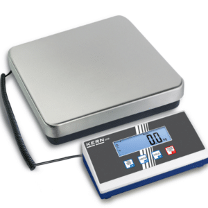 Kern platformvægt EOB 300K100A (300 kg/100 g), digital, separat displayenhed, spiralkabel, hvid baggrund.