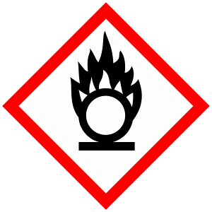CLP-piktogram GHS03 flamme over cirkel